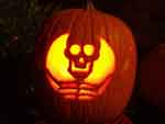 carving of a sleleton